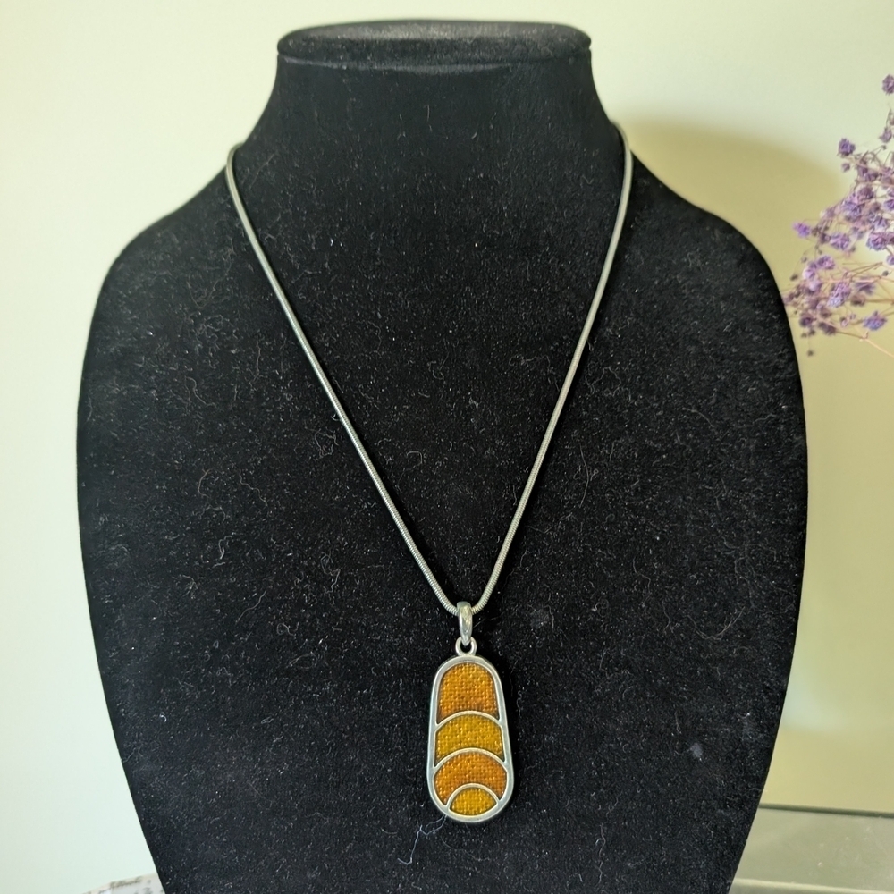 Silver and Gold Pendant Necklace